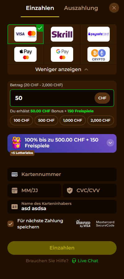 💳 Betaalmethoden bij Rolldorado