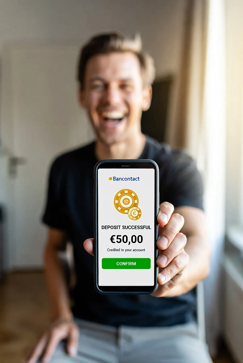 Dépôt réussi via Bancontact Pay sur casino mobile Belgique