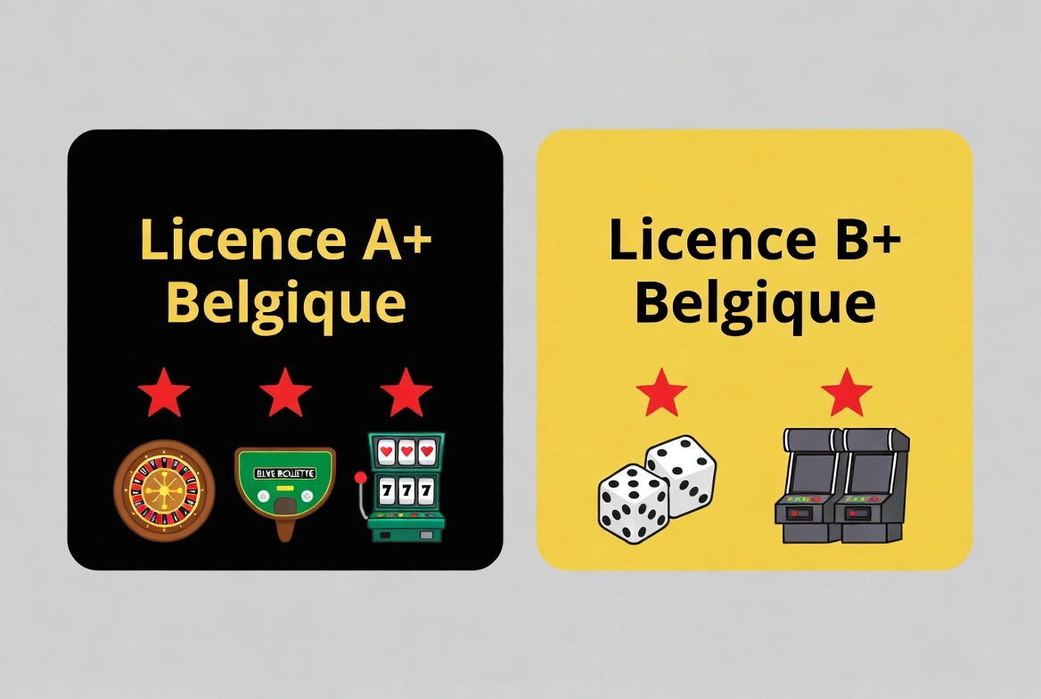 Différence licence A+ et licence B+ Belgique